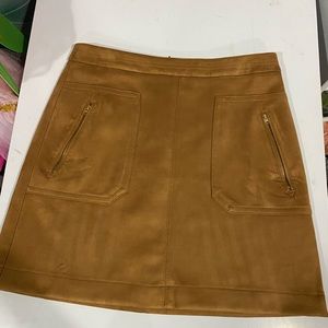Loft faux suede skirt 8